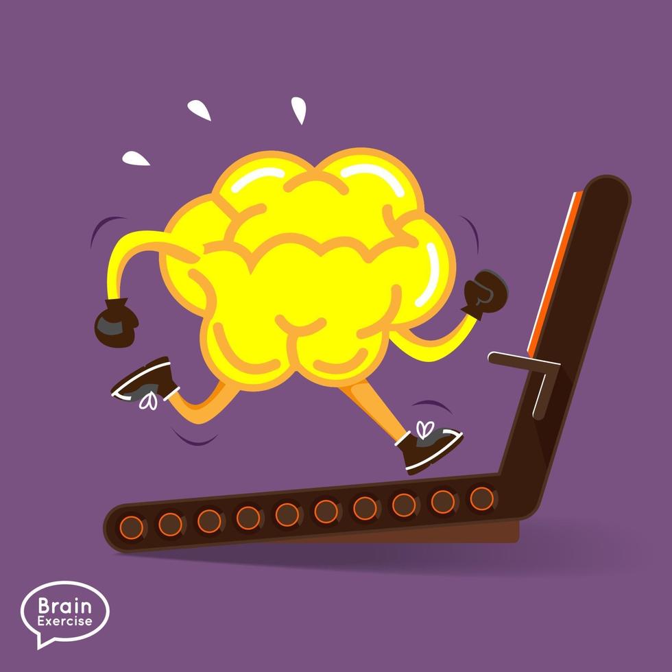 ilustraciones de cerebro fitness vector