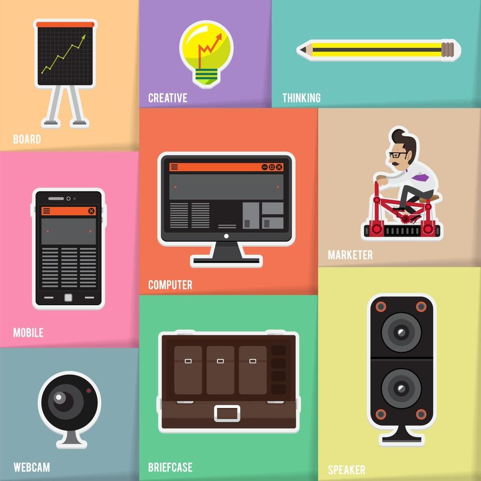 Illustration business concept element vector