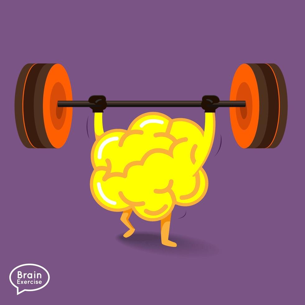 ilustraciones de fitness cerebral vector