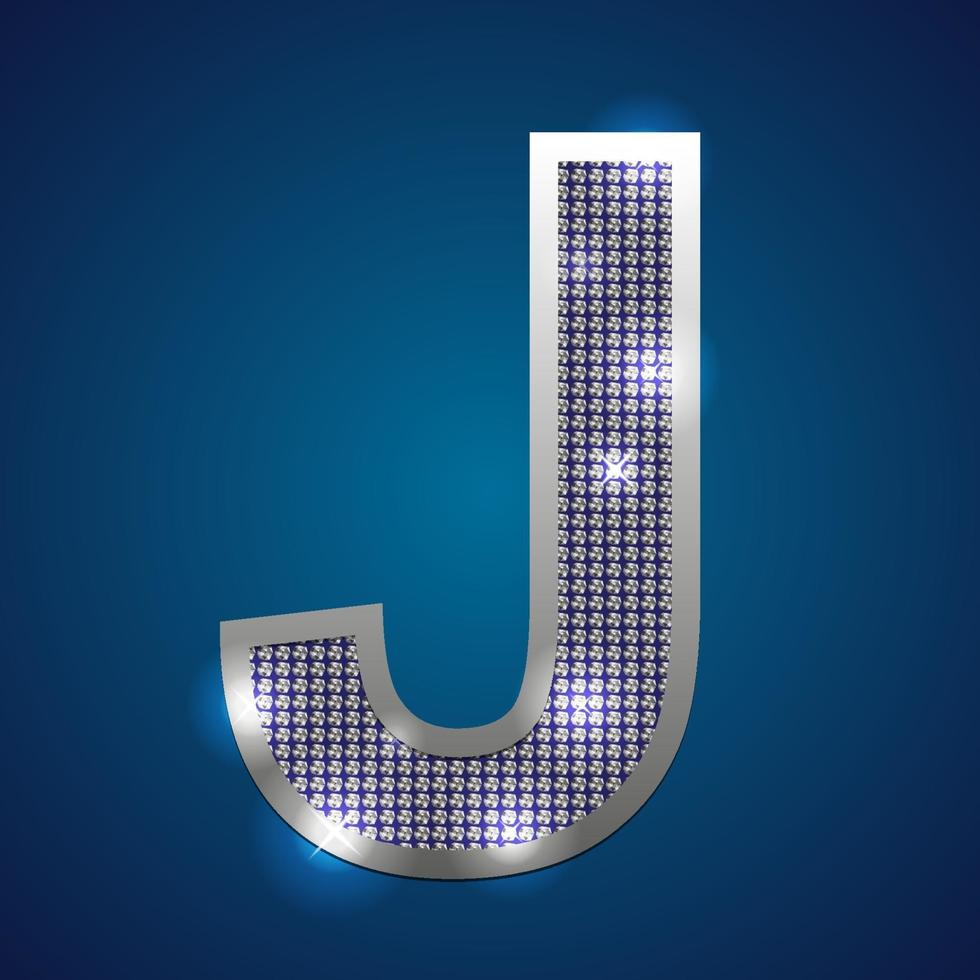 Alphabet blink J vector