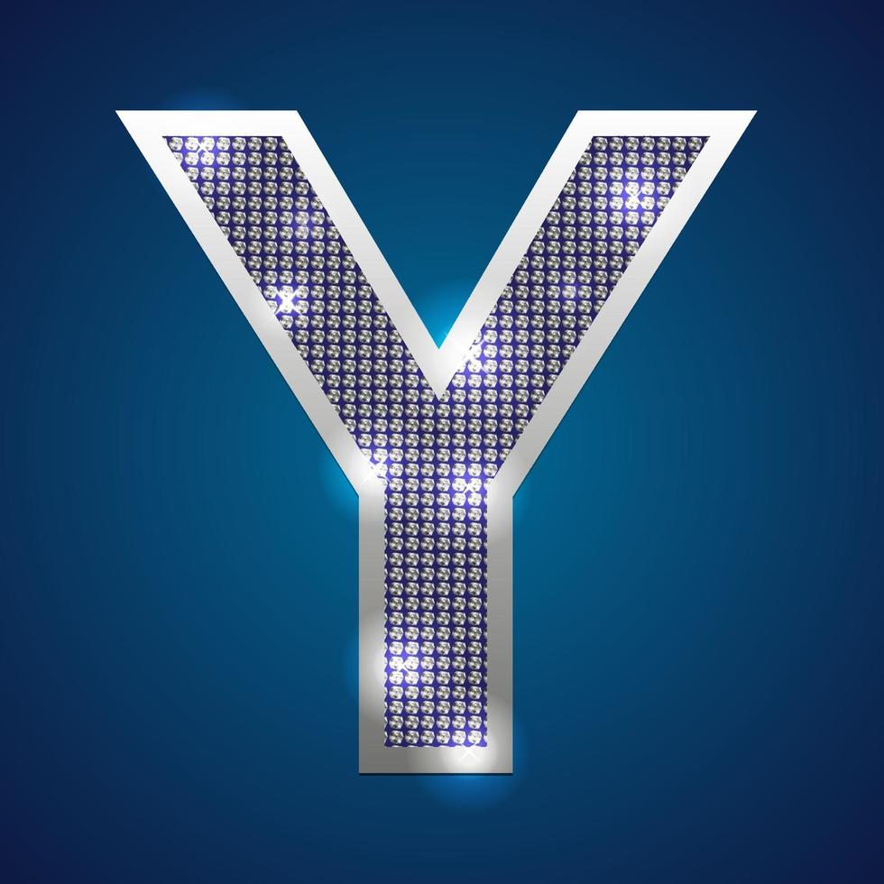 Alphabet blink Y vector