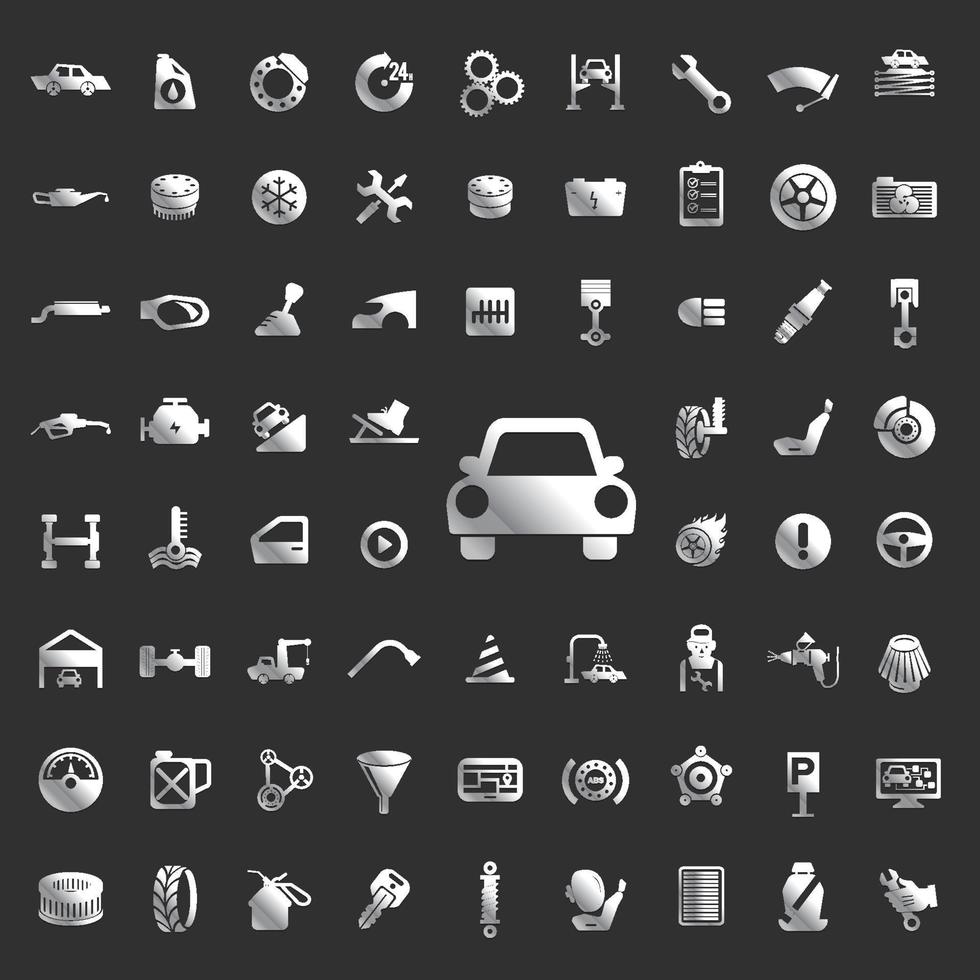 Set icon cars service vector