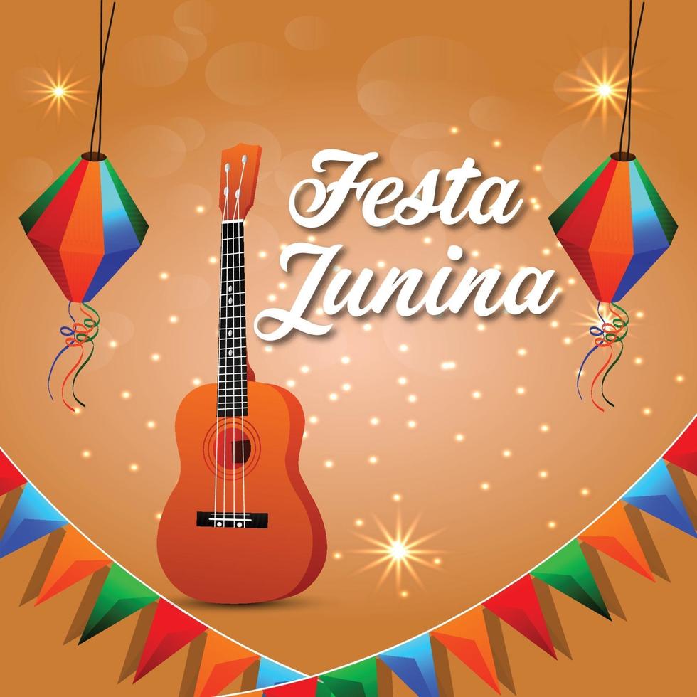 fondo de fiesta junina con elemento vector