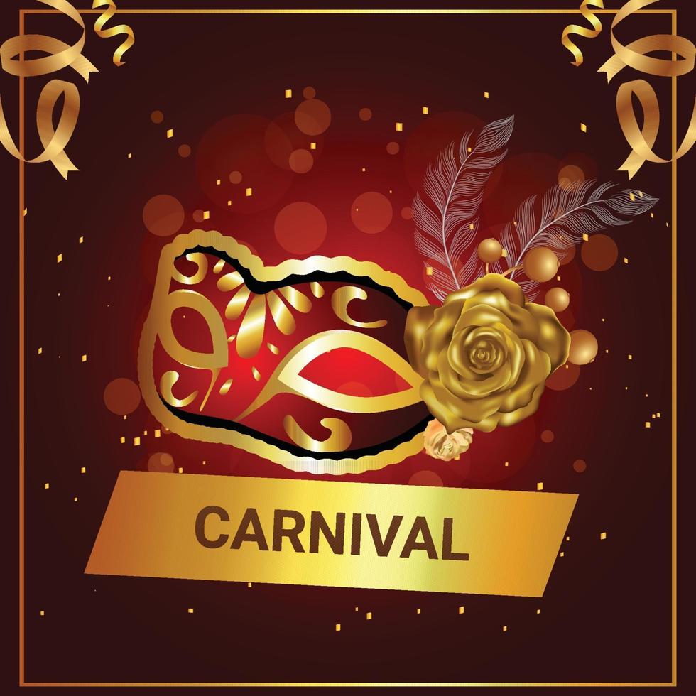 Carnival brazilian event background with mask vector