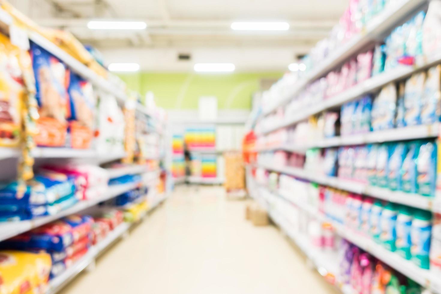 Abstract blur supermarket and retail store photo