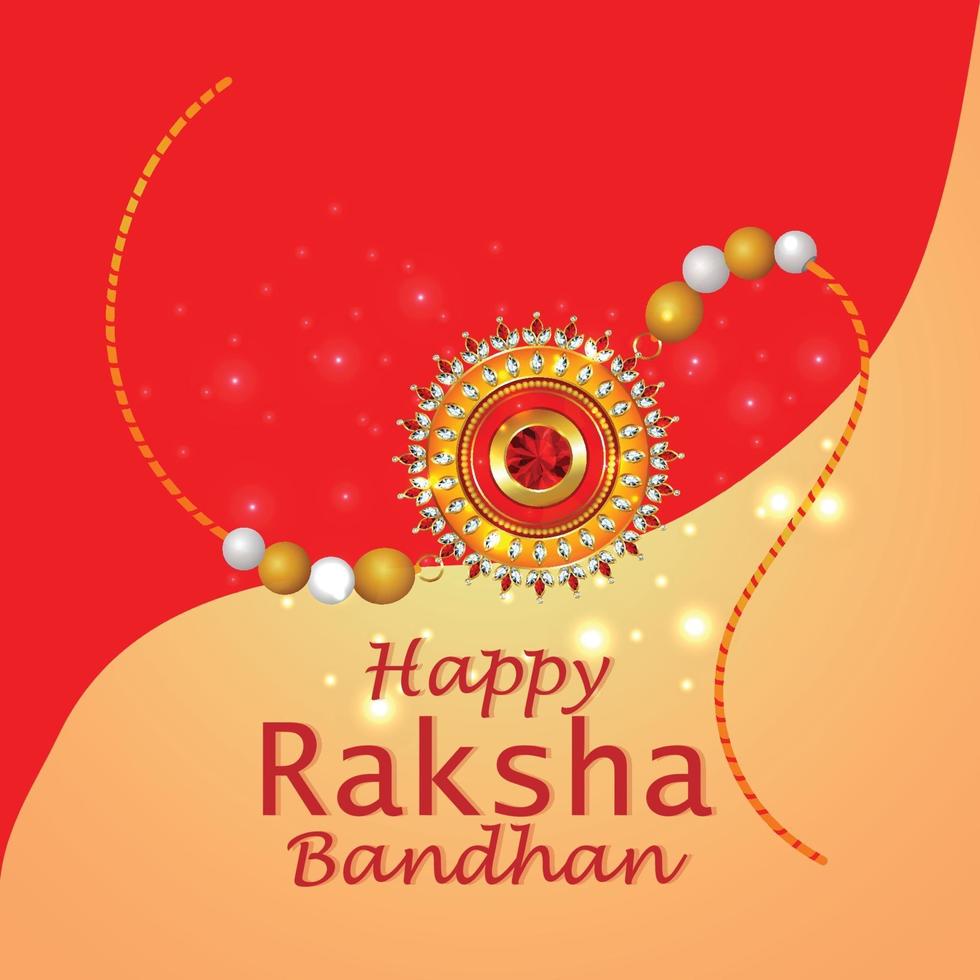 Happy raksha bandhan celebration greeting card vector