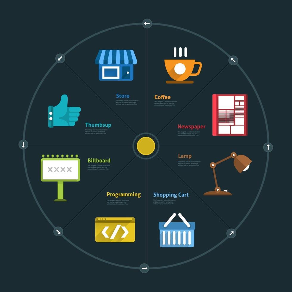 Ilustración del concepto de negocio infográfico vector