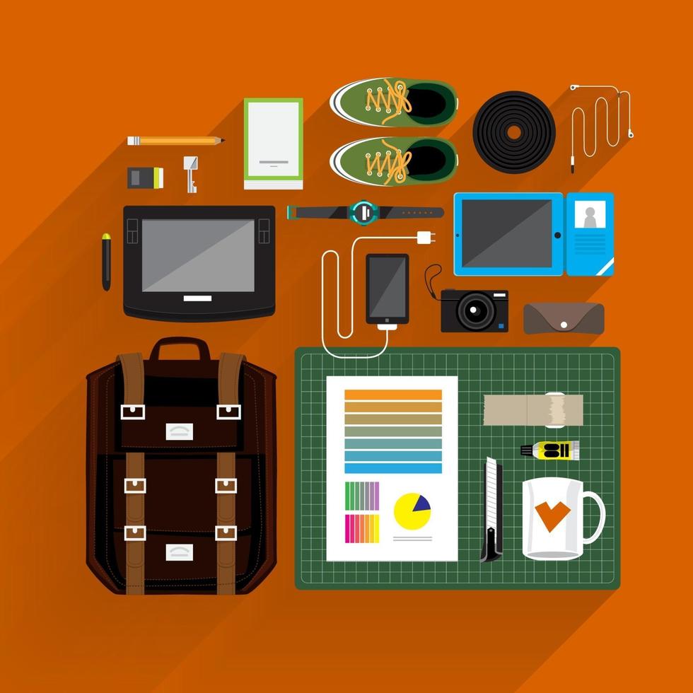 Lifestyle item illustrations vector