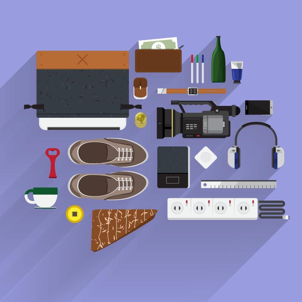 Lifestyle item illustrations vector