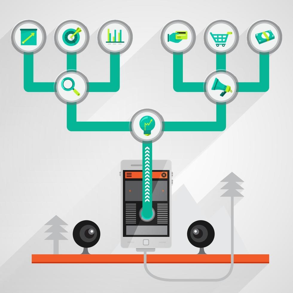 Illustration business concept infographic vector