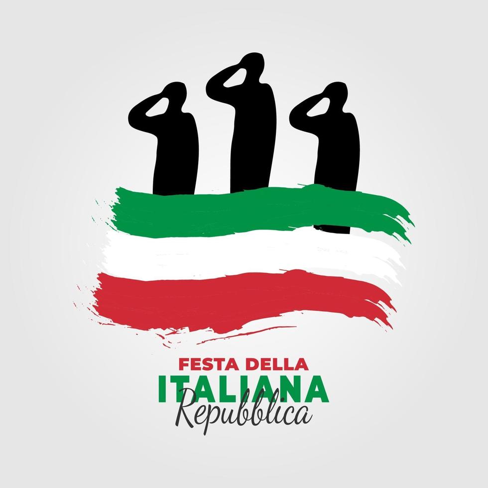 ilustración vectorial del cartel de la festa della repubblica italiana vector