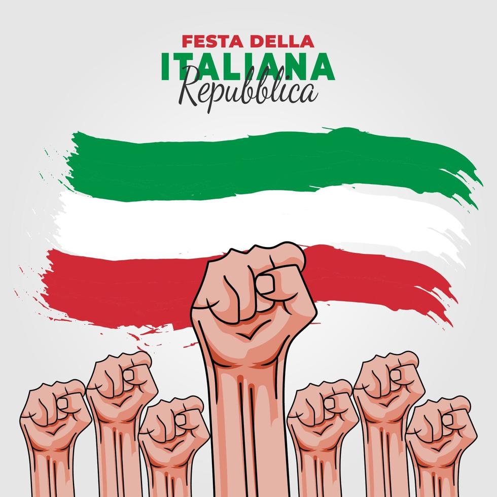 Vector illustration of Festa della Repubblica Italiana poster