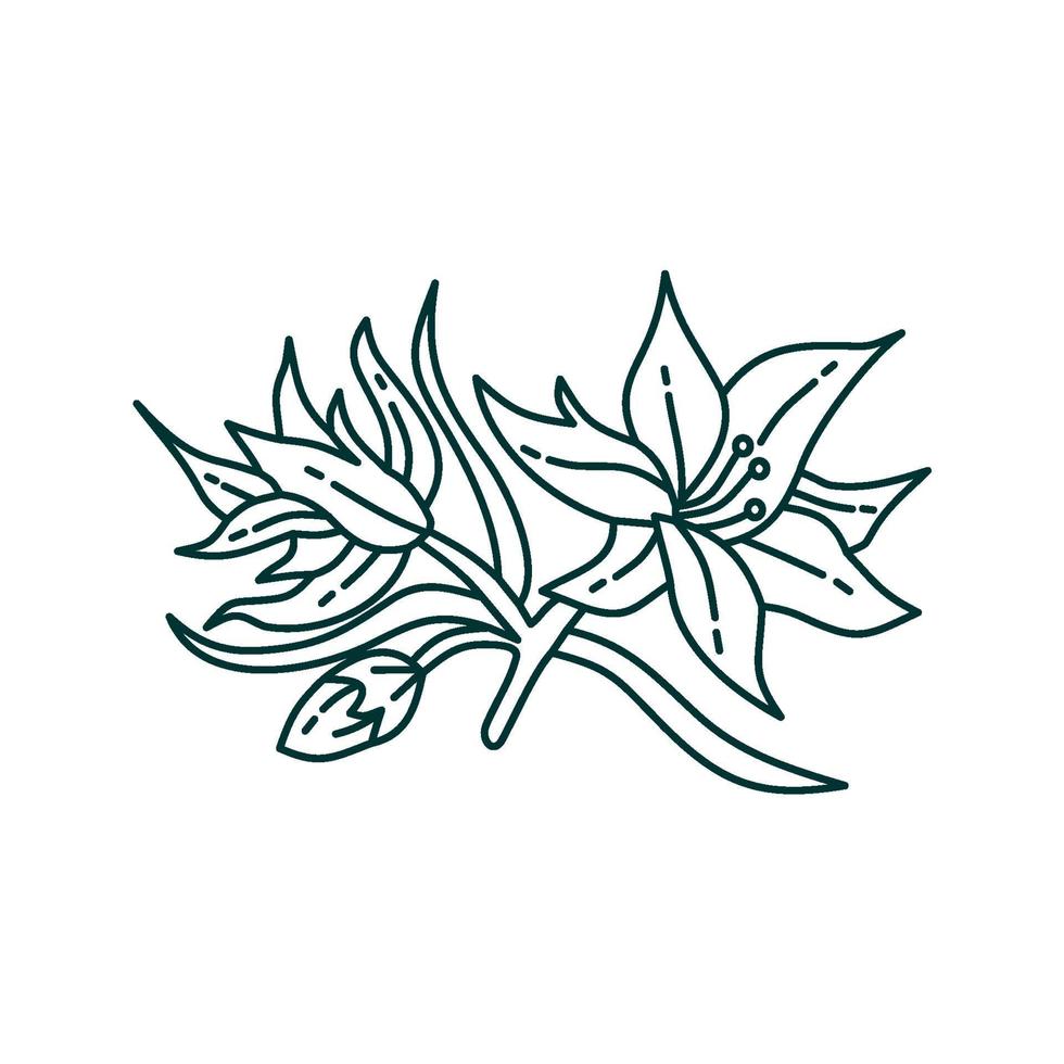 plantilla de diseño de ilustración de hoja de flor vector