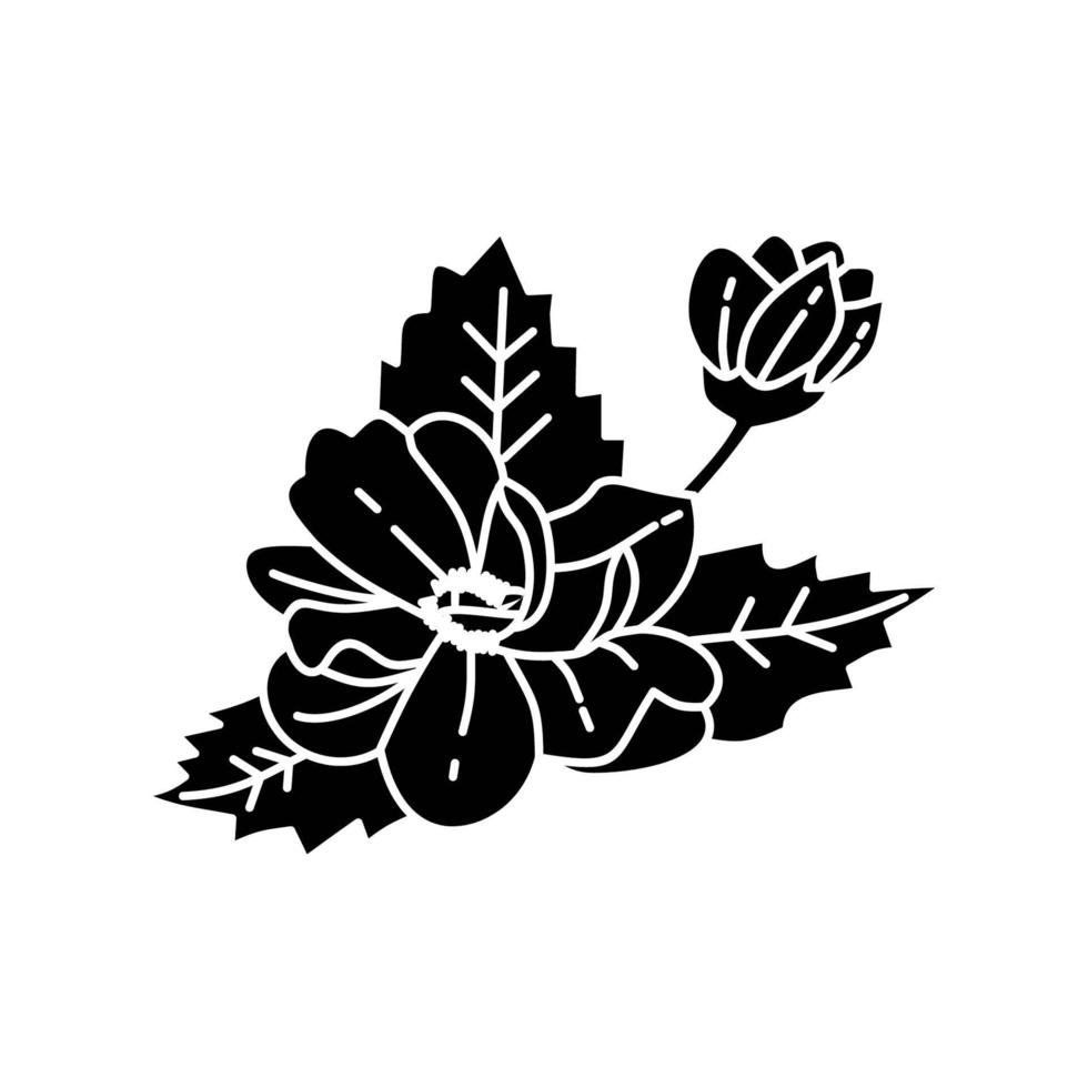 plantilla de diseño de ilustración de hoja de flor vector