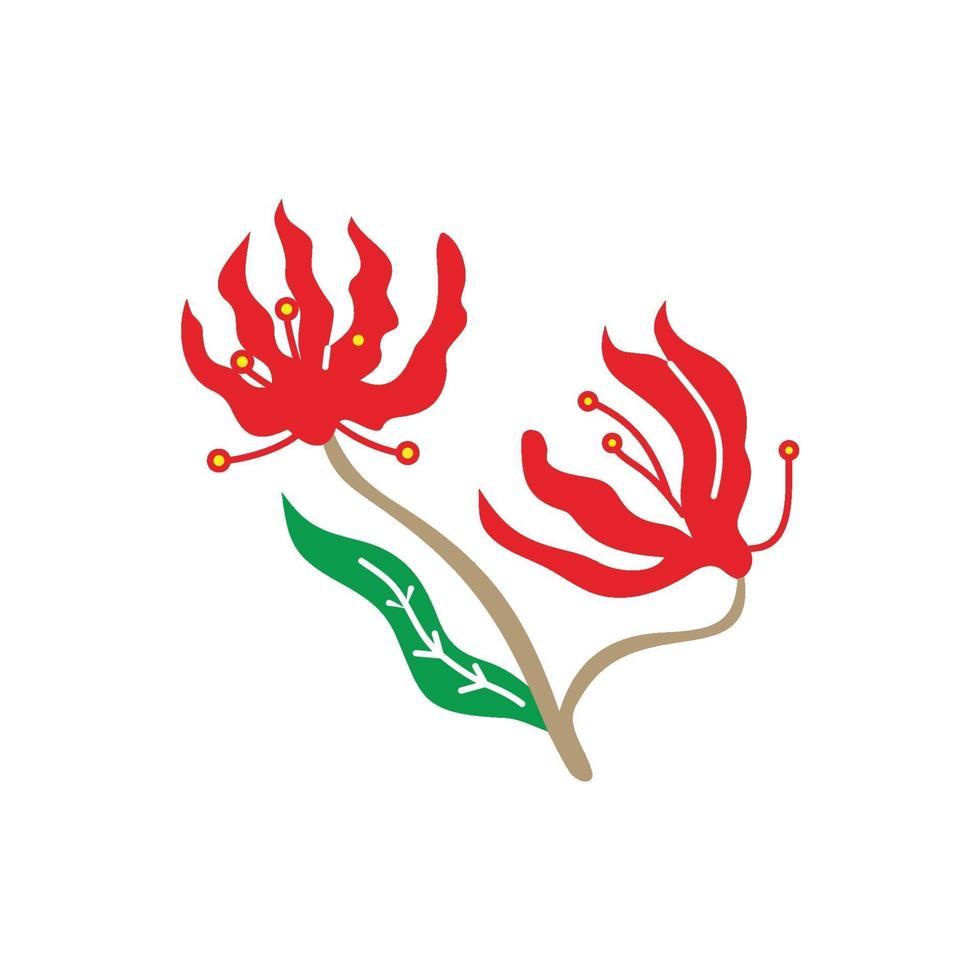 Flower Leaf Illustration Design Template vector