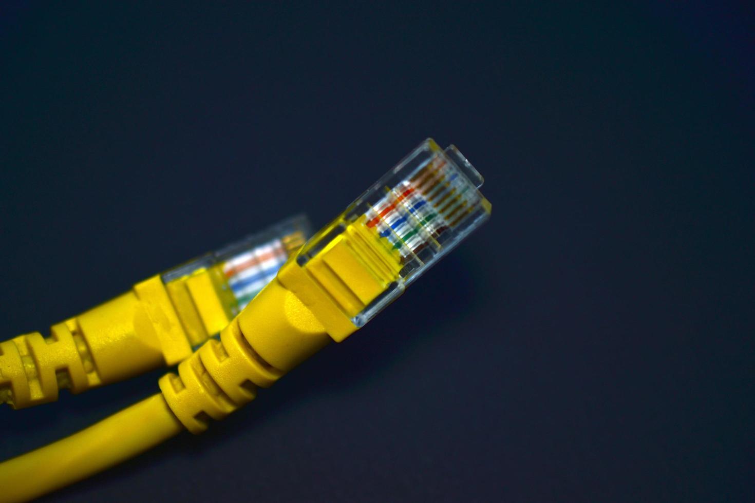 Ethernet internet cable close-up photo