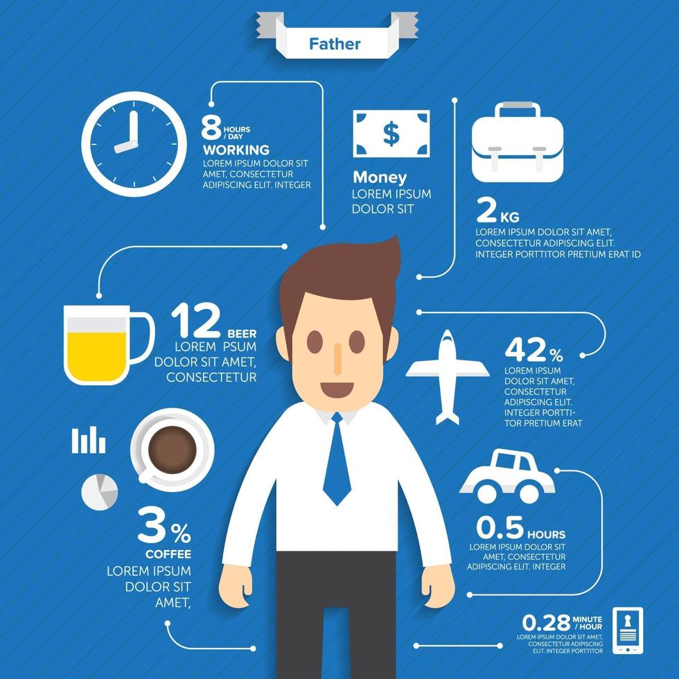 man infographic illustration vector