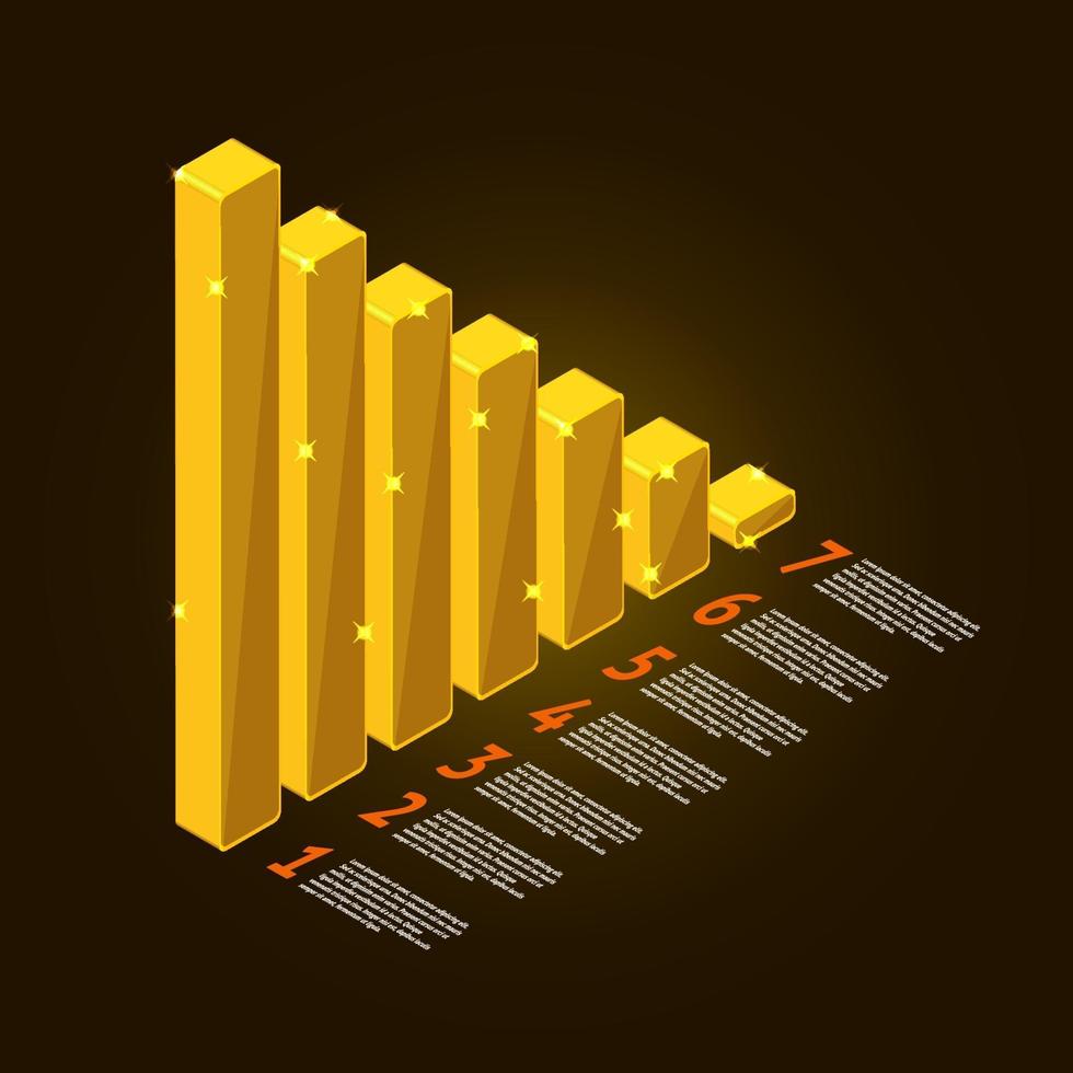 graph chart gold illustrate vector