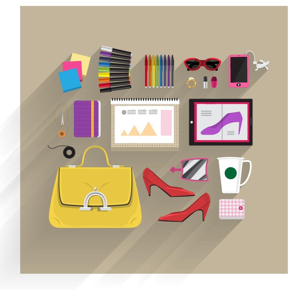 lifestyle item illustrations vector