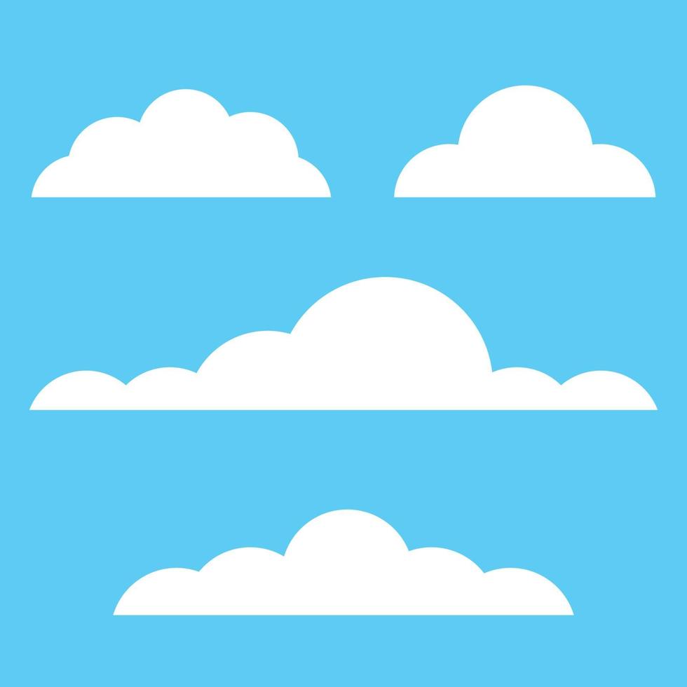 Cartoon Clouds Set vector