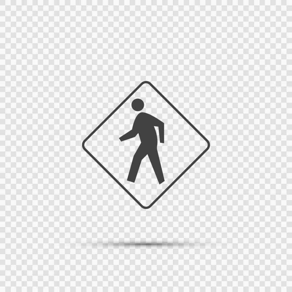 Pedestrian Crossing Sign on transparent background 2261034 Vector Art