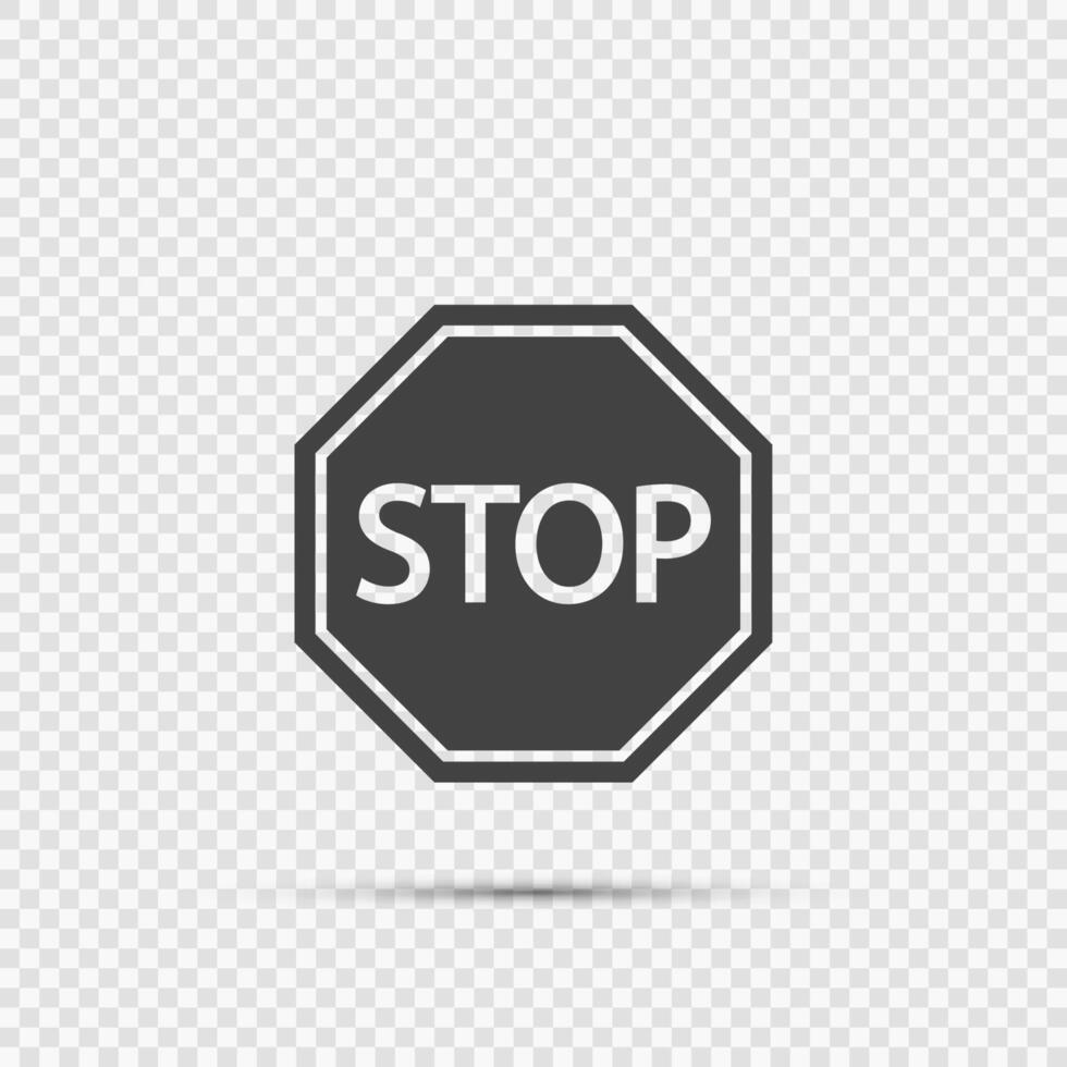 stop sign icons on transparent background vector