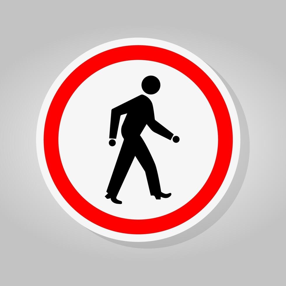 Pedestrian Crossing Road Sign Isolate On White Background,Vector Illustration vector