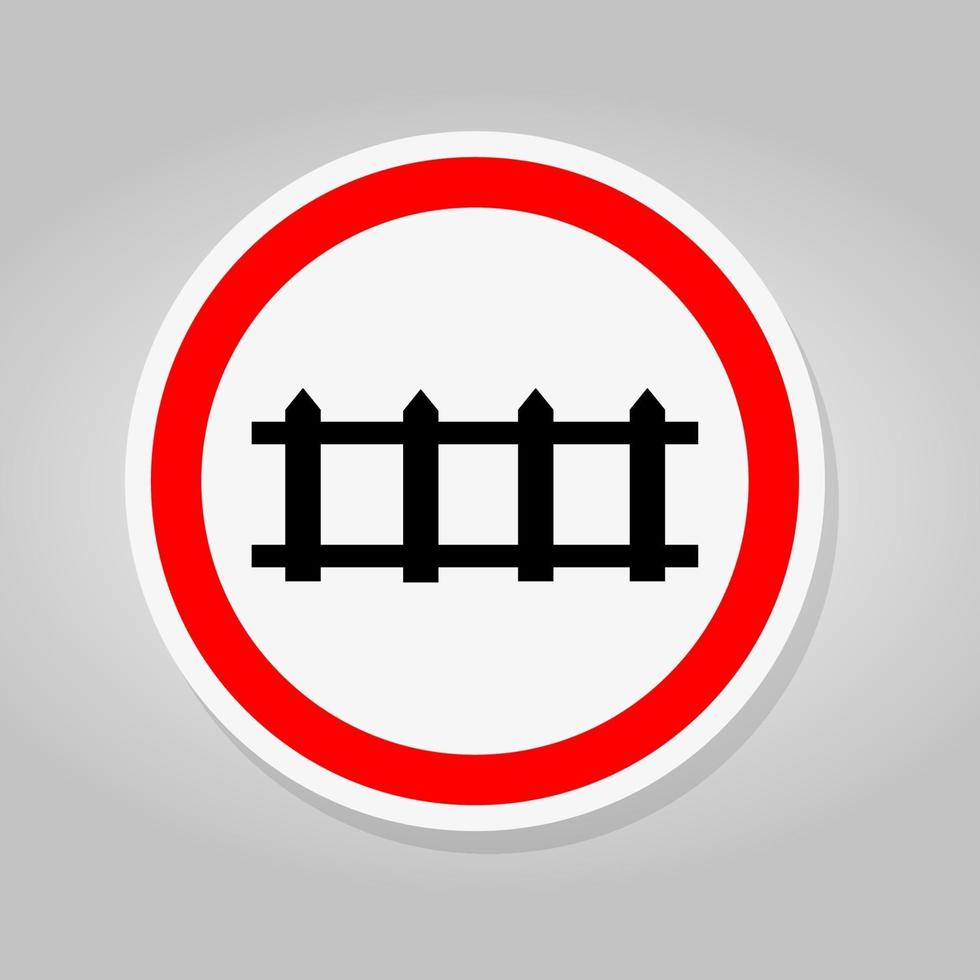 Señal de carretera de tráfico ferroviario de tren aislar sobre fondo blanco, ilustración vectorial vector