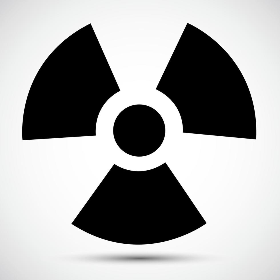 Radiation Black Icon Isolated On White Background vector