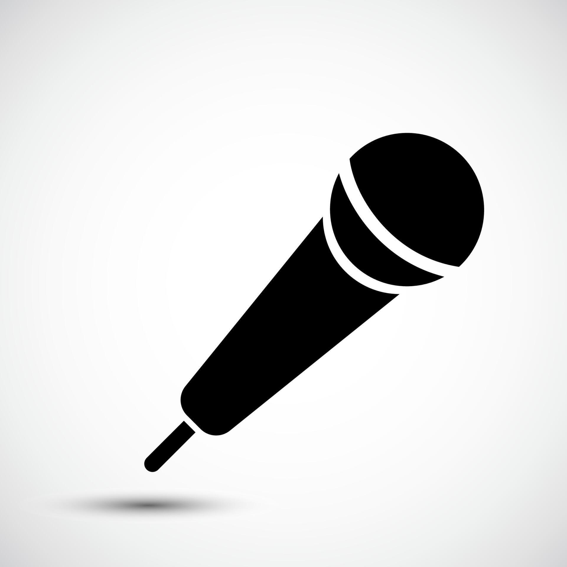 Microphone Icon Symbol Sign Isolate on White Background,Vector