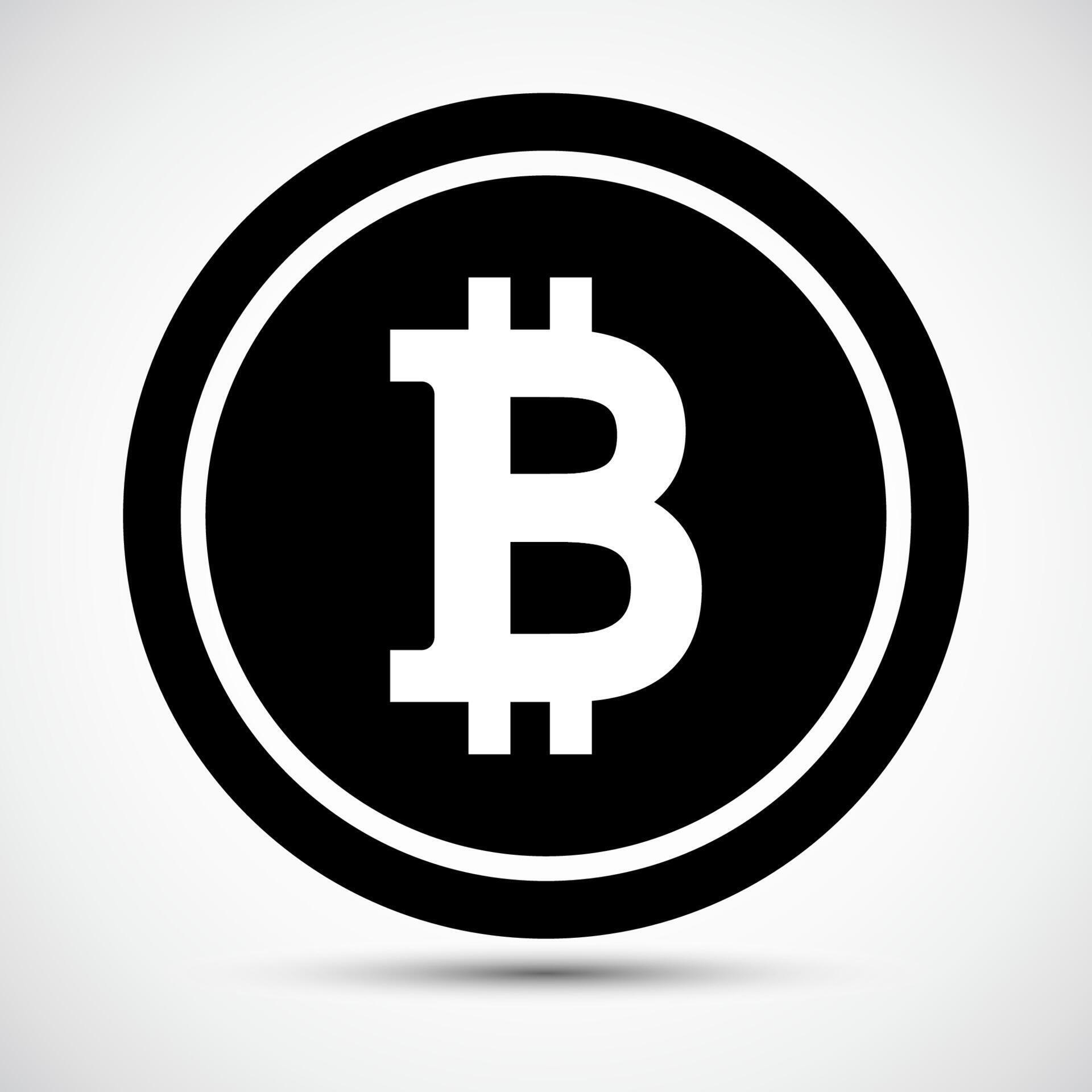 Bitcoin Icon Symbol Sign Isolate on White Background,Vector
