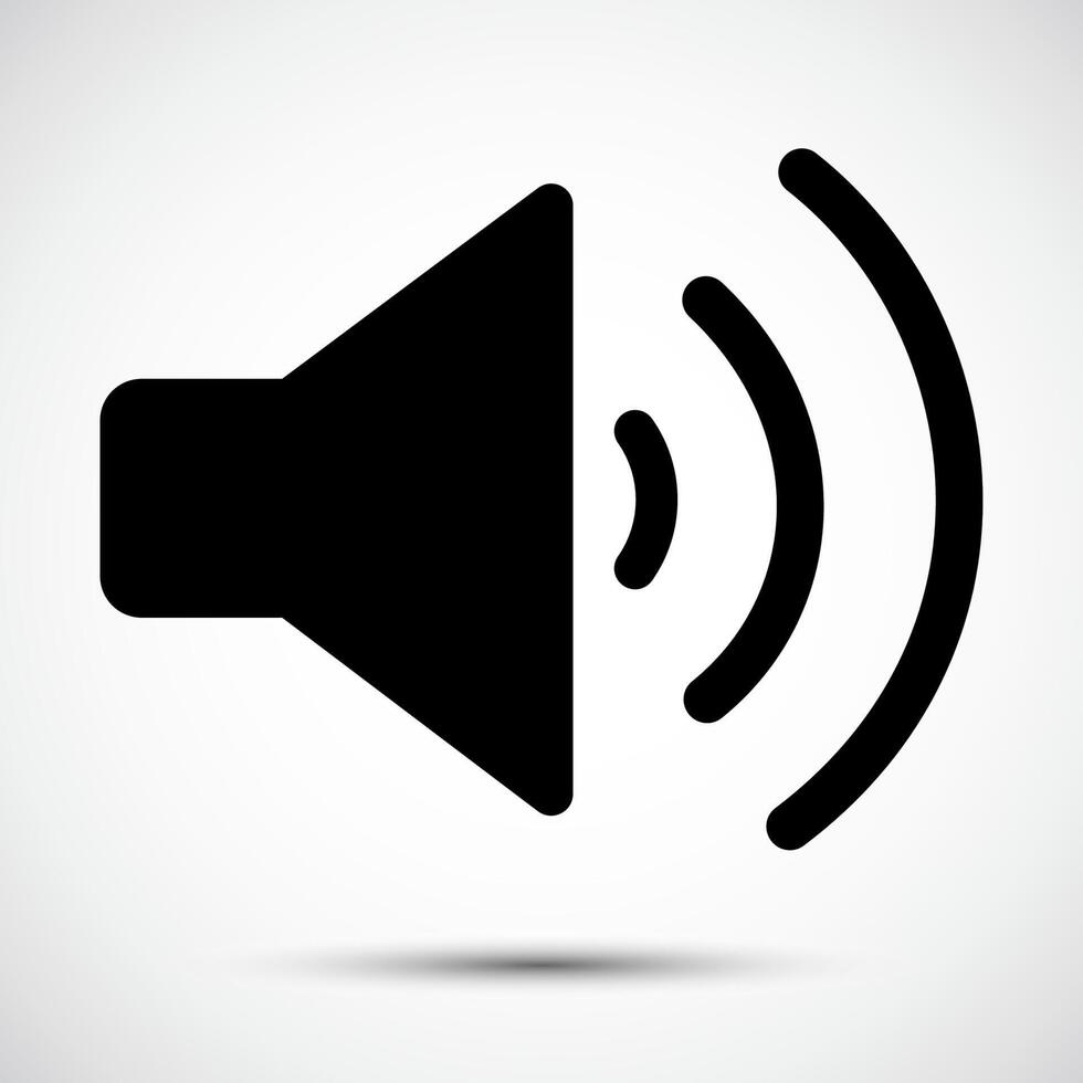 Sound Speaker Icon on white background 2261112 Vector Art at Vecteezy