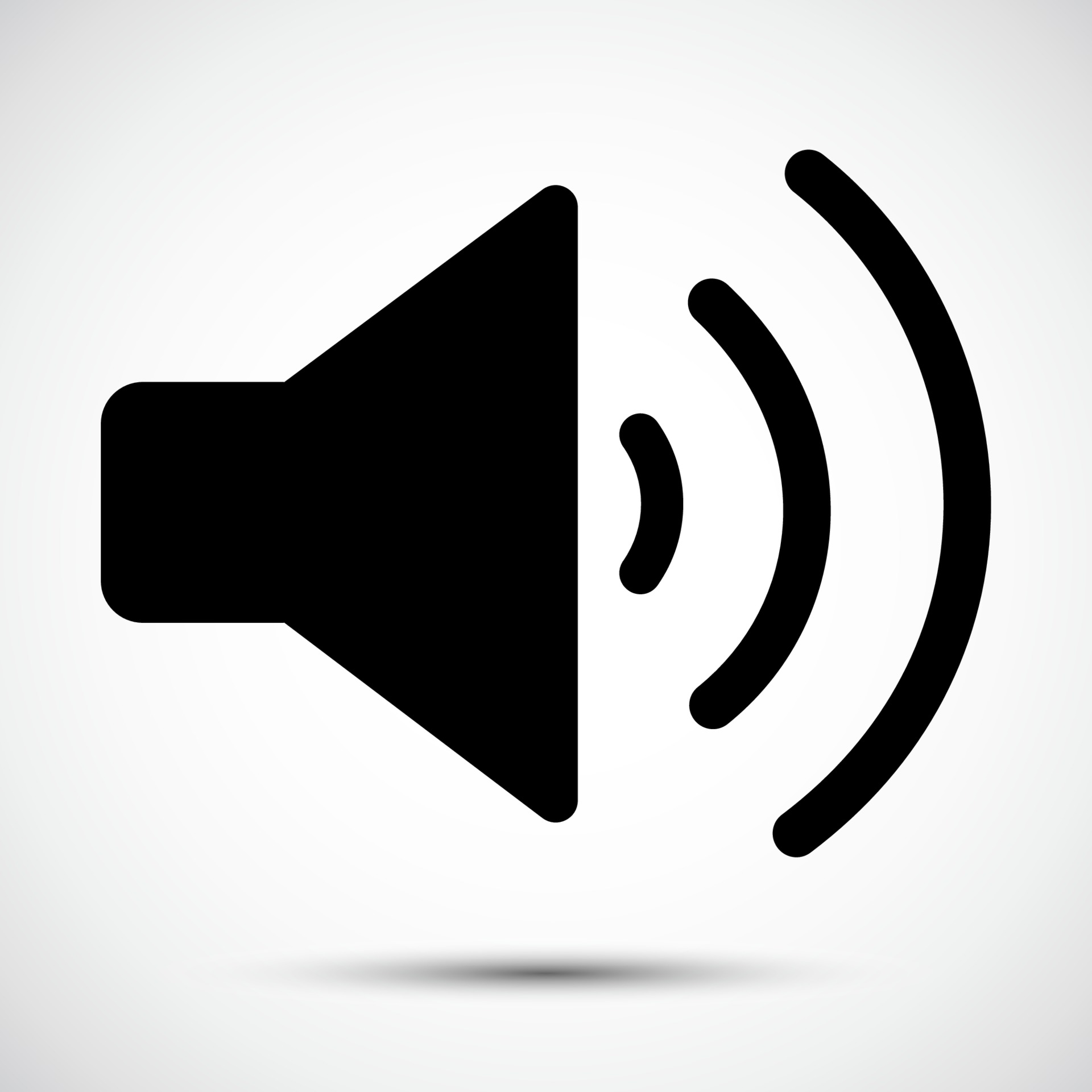 Sound Speaker Icon On White Background Vector Art At Vecteezy