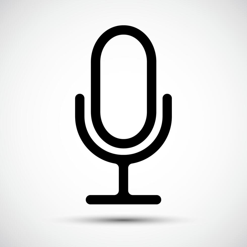 Microphone Icon Symbol Sign Isolate on White Background,Vector Illustration EPS.10 vector