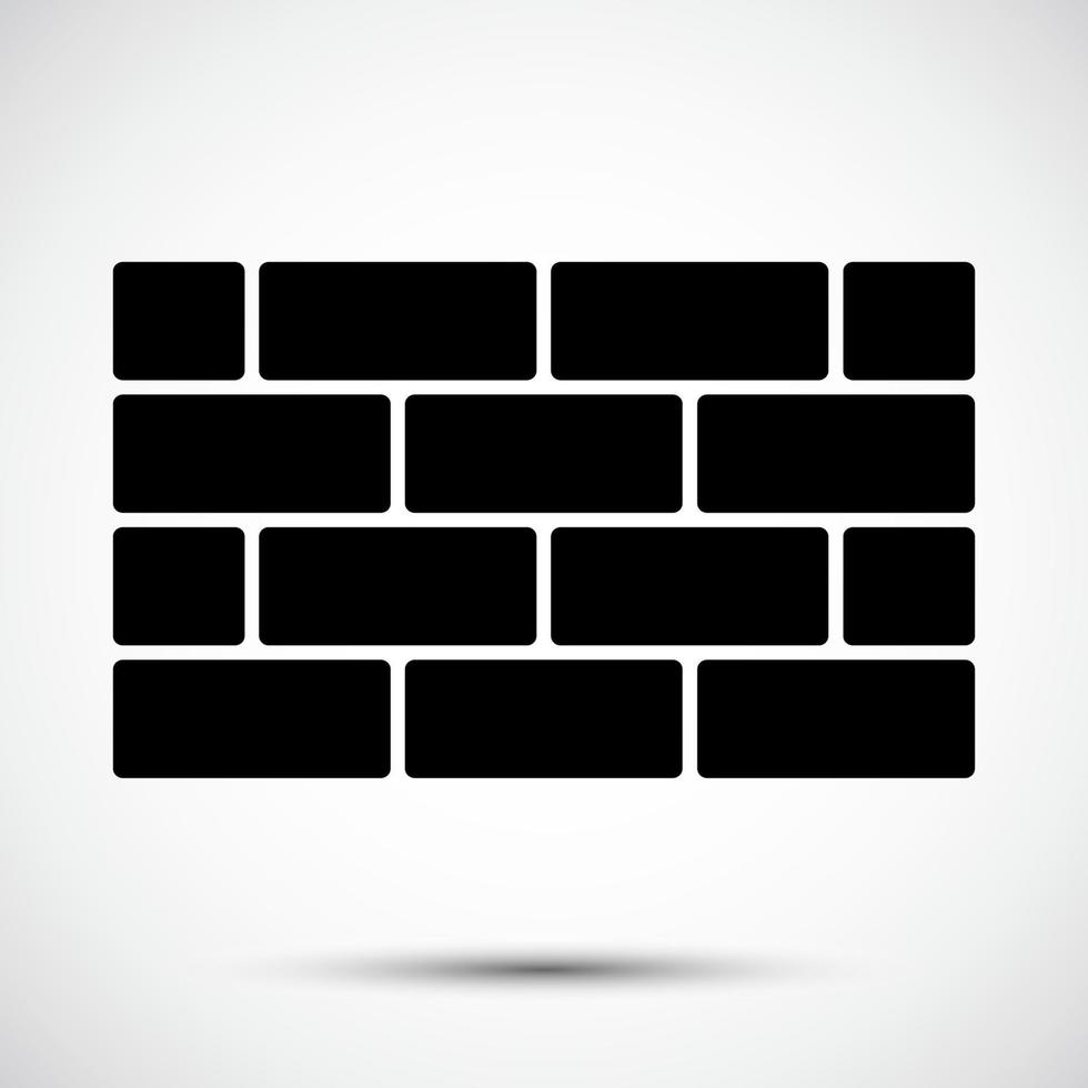 Brick Wall Icon Symbol Sign Isolate on White Background,Vector Illustration EPS.10 vector