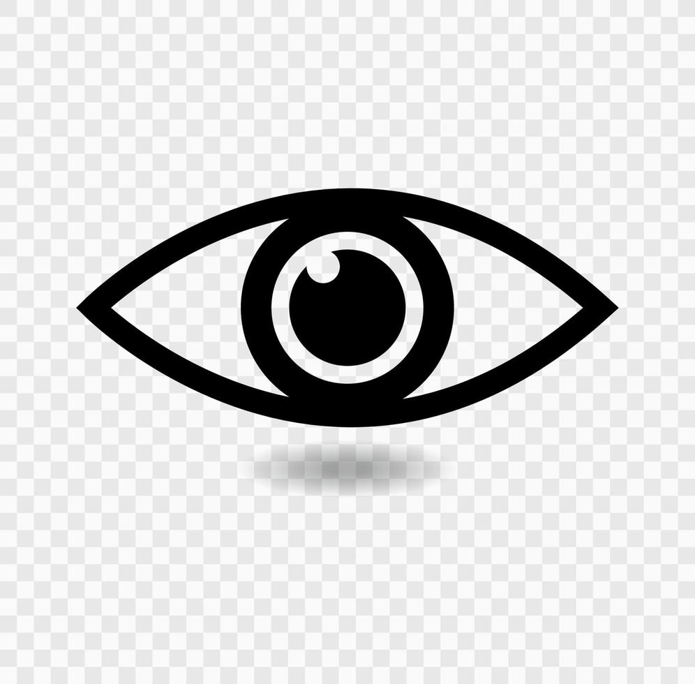 icono de ojo símbolo signo aislar sobre fondo transparente, ilustración vectorial vector