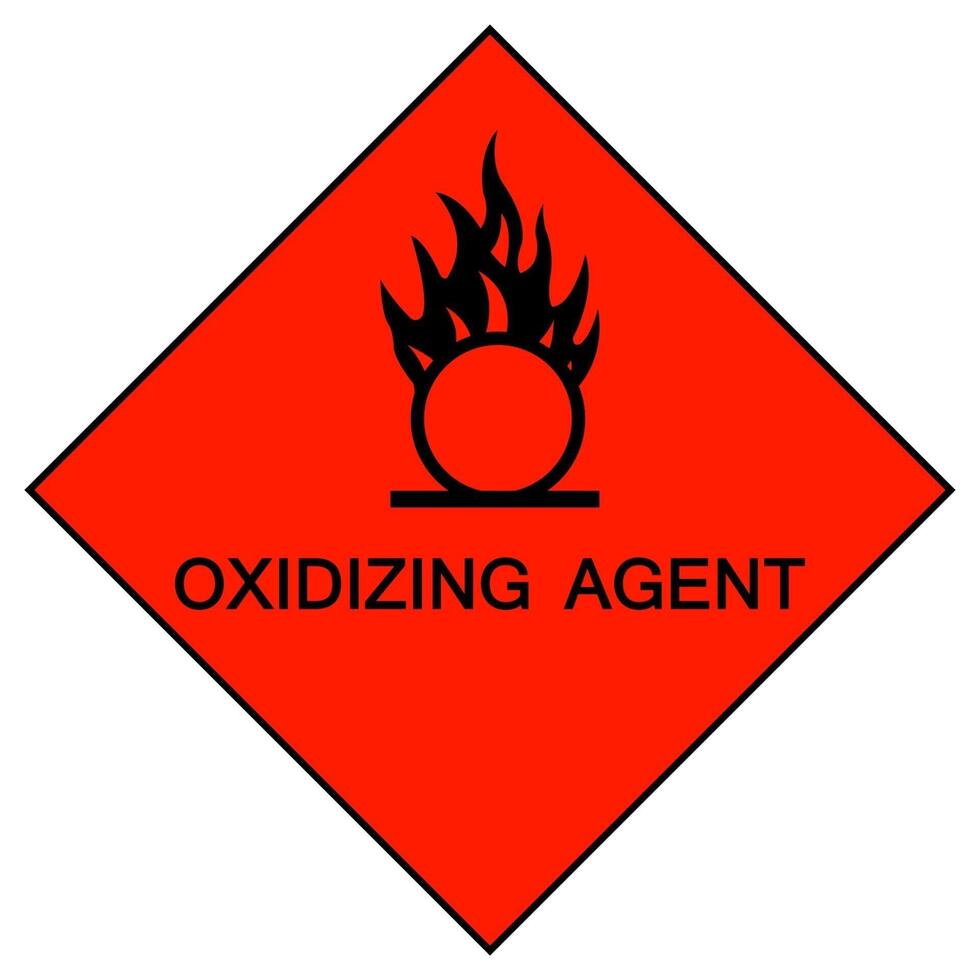 Oxidizing Agent Symbol Sign Isolate On White Background,Vector Illustration EPS.10 vector