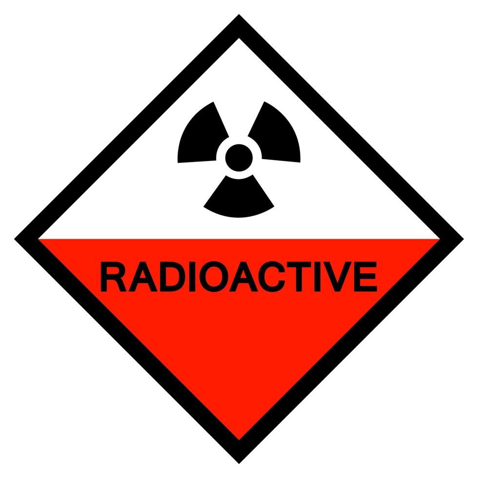 Radioactive Symbol Sign Isolate On White Background,Vector Illustration EPS.10 vector