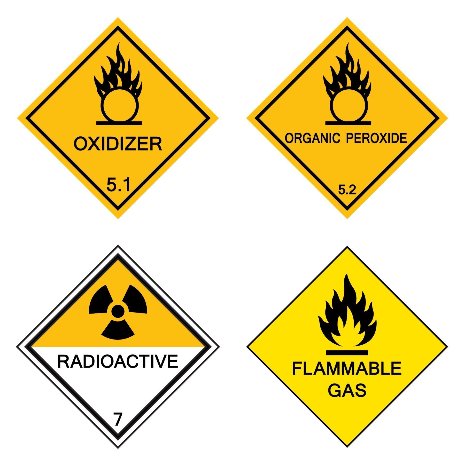 Warning Hazardous chemical danger Symbol Sign Isolate on White ...