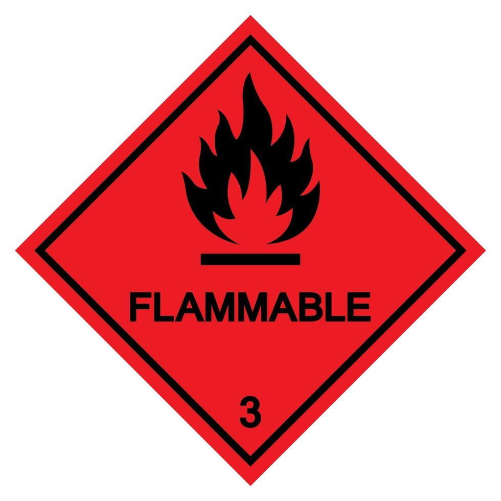 Flammable Symbol Sign Isolate On White Background,Vector Illustration EPS.10 vector