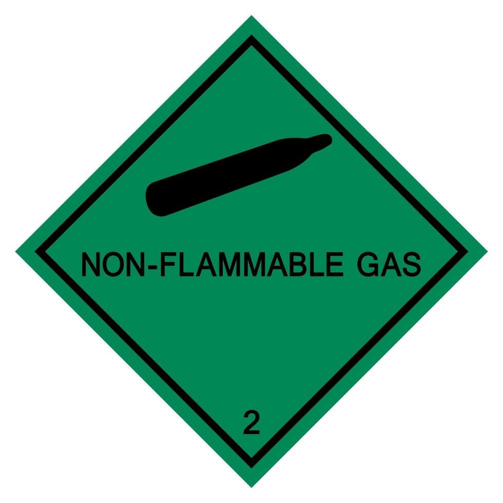 Signo de símbolo de gas no inflamable aislado sobre fondo blanco, ilustración vectorial eps.10 vector