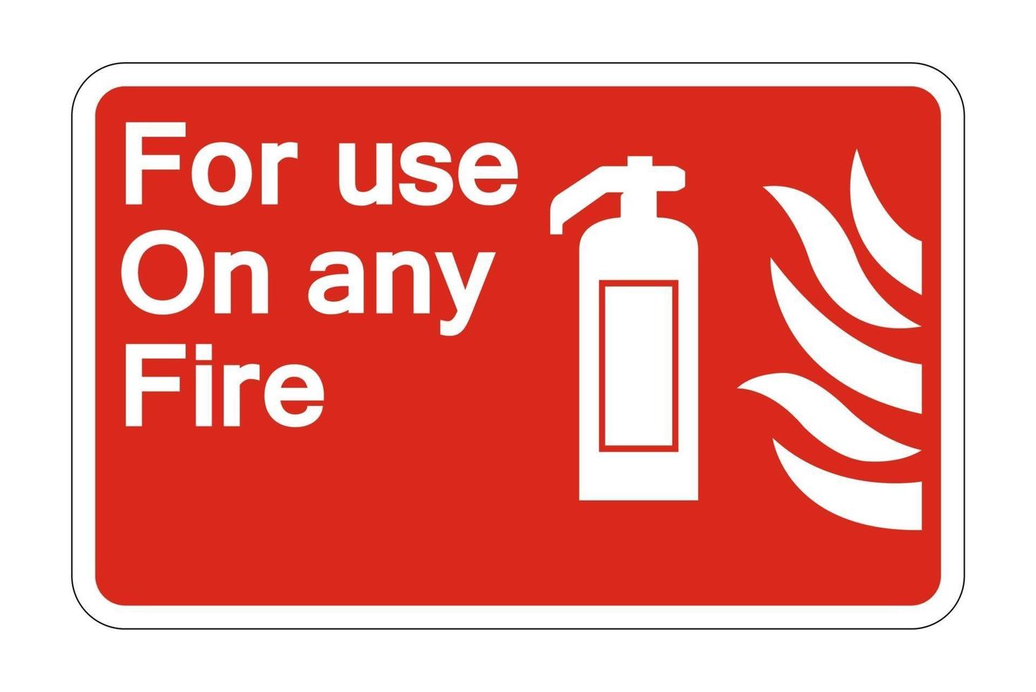Signo de símbolo de seguridad contra incendios sobre fondo blanco, ilustración vectorial vector