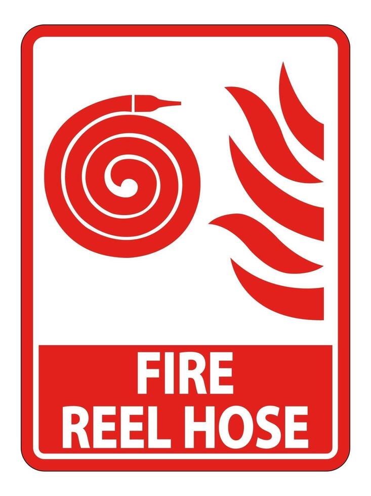 Fire Reel Hose Sign Isolate On White Background,Vector Illustration EPS.10 vector