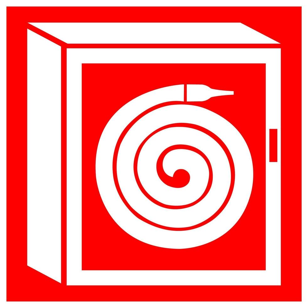 Signo de símbolo de gabinete de carrete de manguera contra incendios aislar sobre fondo blanco, ilustración vectorial eps.10 vector