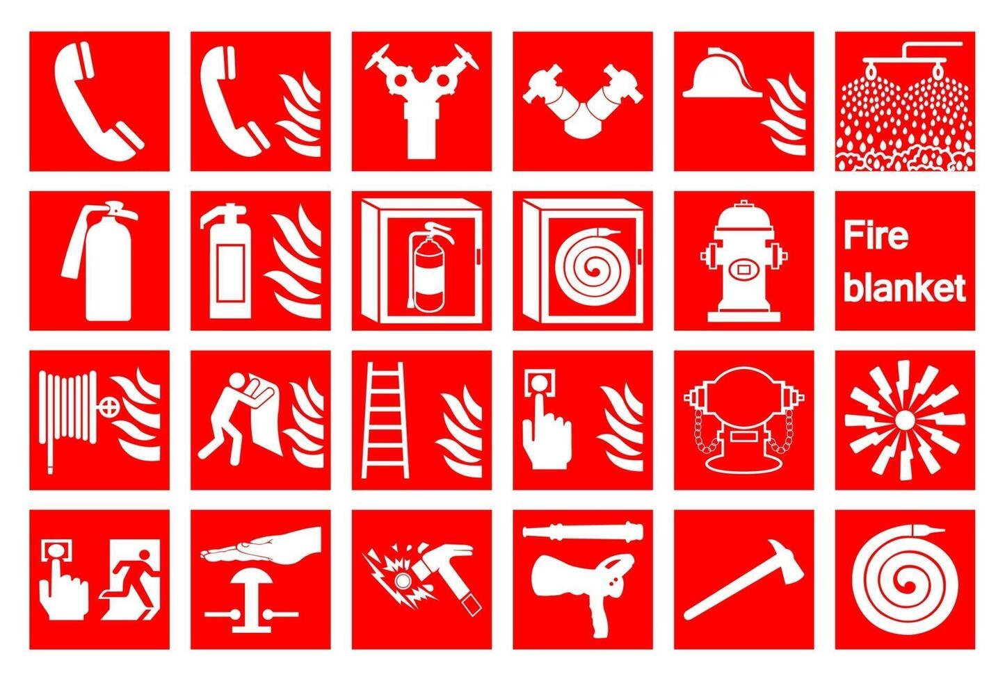 Symbol Emergency Fire Alarm Sign Isolate On White Background,Vector Illustration vector