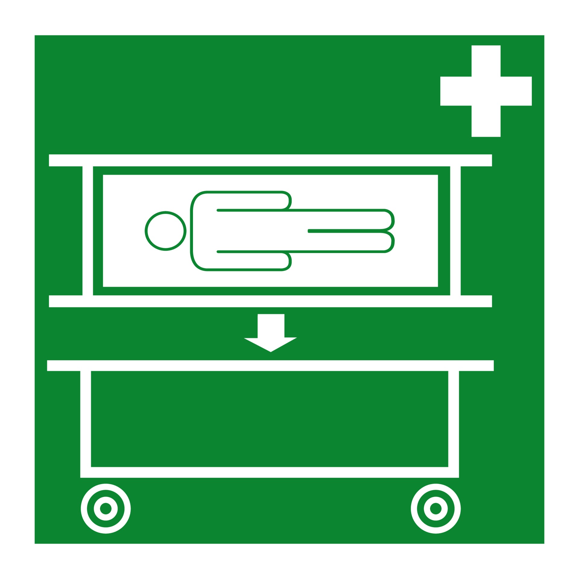 Stretcher Pick Up Point Symbol Sign Isolate On White Background,Vector