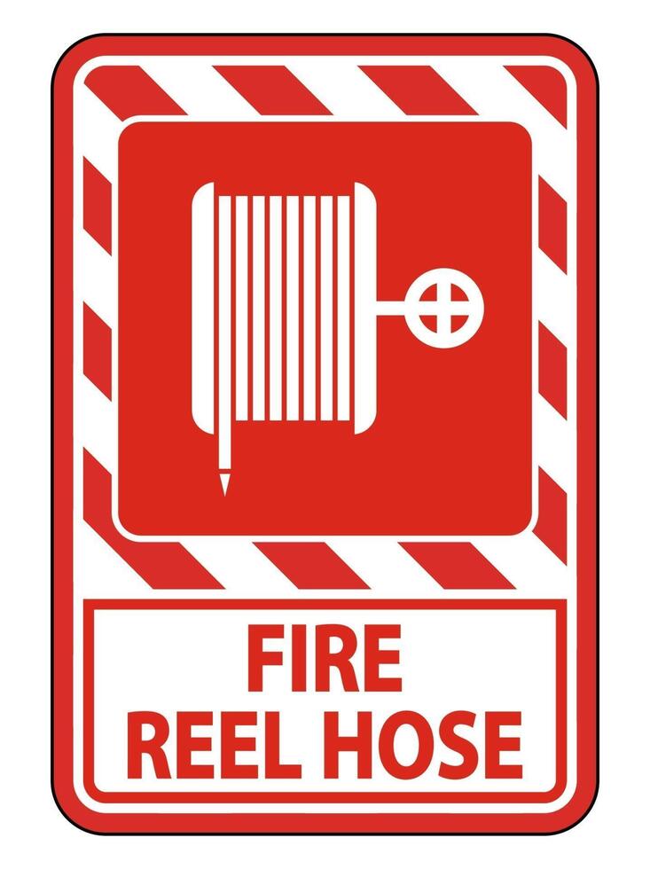 Fire Reel Hose Sign on white background vector