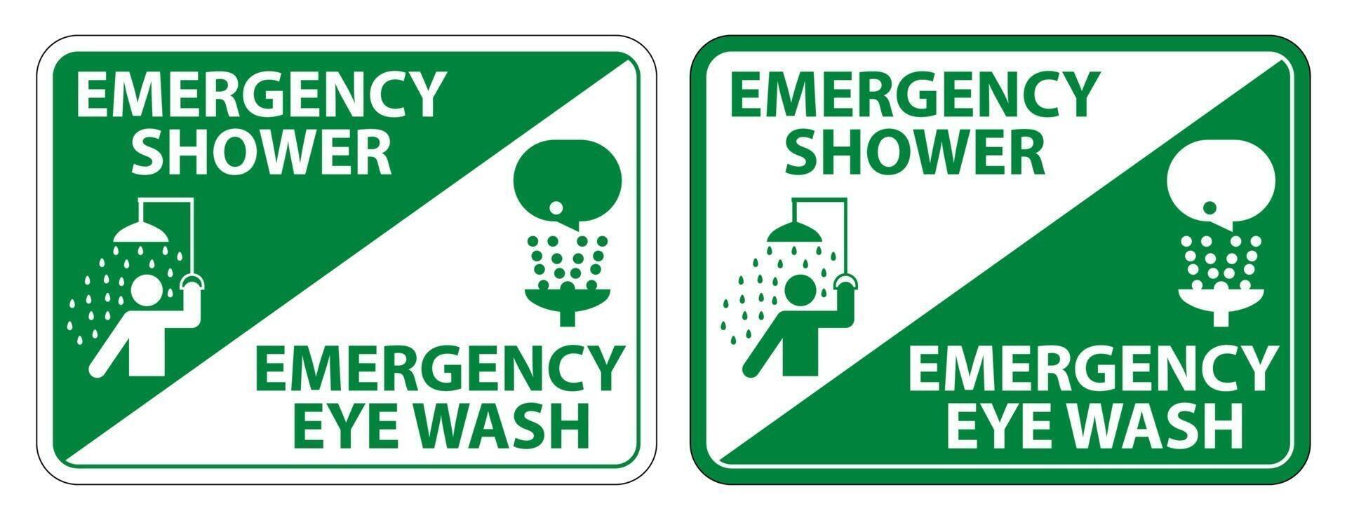 Emergency Shower,Eye Wash Symbol Sign Isolate On White Background,Vector Illustration EPS.10 vector