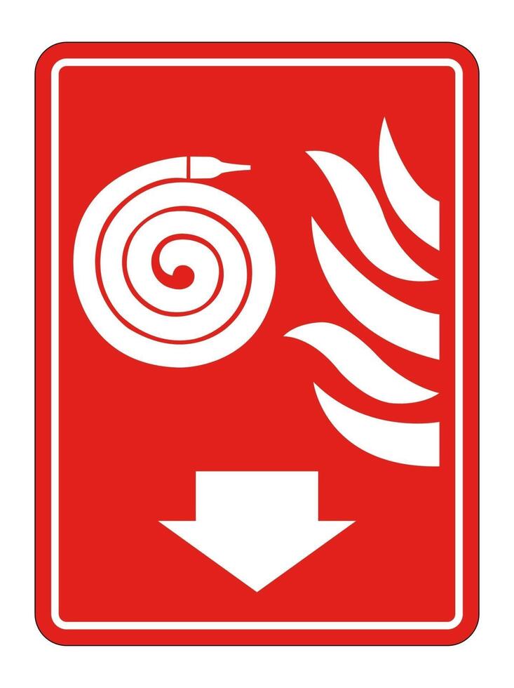Fire Reel Hose Sign Isolate On White Background,Vector Illustration EPS.10 vector