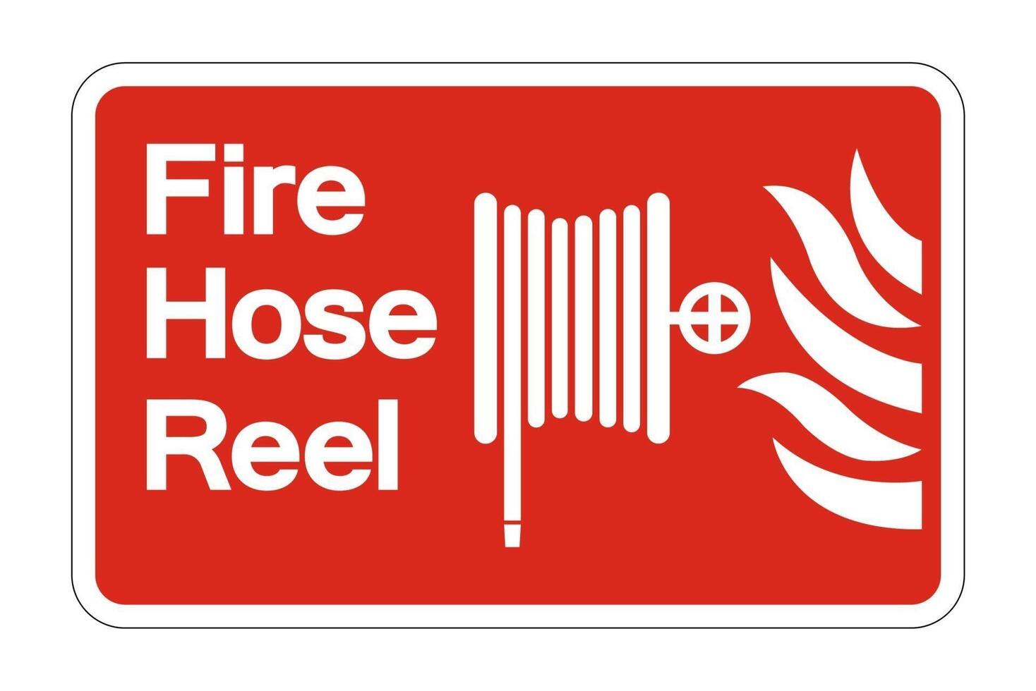 Fire Hose Reel Symbol Sign on white background,vector illustration vector